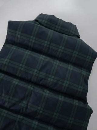 Leon check padded vest