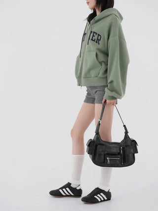 Marron knit shorts