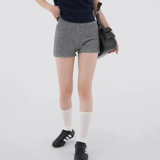 Marron knit shorts