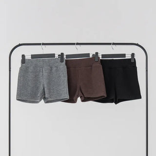 Marron knit shorts