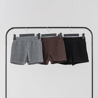 Marron knit shorts