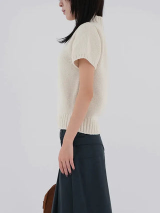 Kasha Polo Short Sleeve Knit