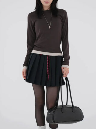 Penny Classic Pleated Mini Skirt