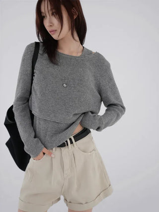 Ibel Crop Sweater & Sleeveless