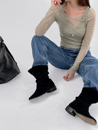 Adore Semi-Wide Denim Pants