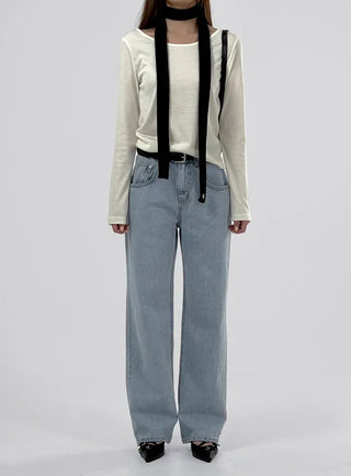 Adore Semi-Wide Denim Pants