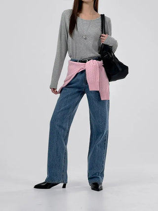 Adore Semi-Wide Denim Pants