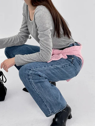 Adore Semi-Wide Denim Pants