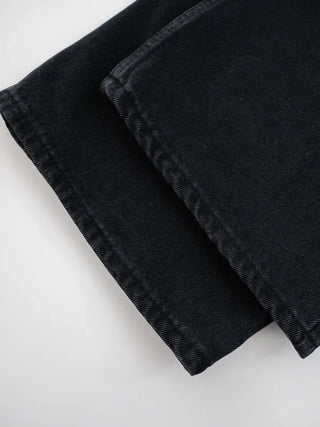 Cheddy Standard Wide Black Denim