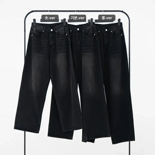 Cheddy Standard Wide Black Denim