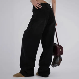 Cheddy Standard Wide Black Denim
