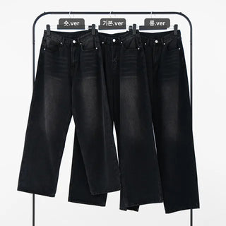 Cheddy Standard Wide Black Denim