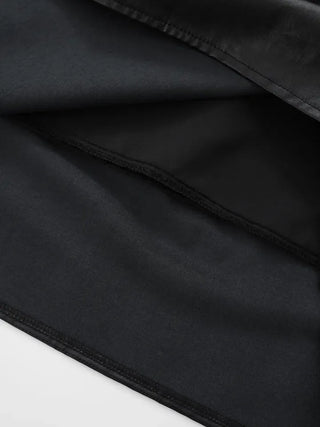 Dao Leather Shirred Long Skirt