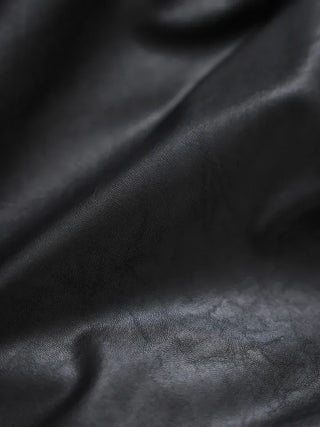 Dao Leather Shirred Long Skirt