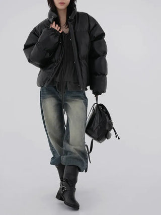 Zelin Vintage Washed Wide Denim Pants