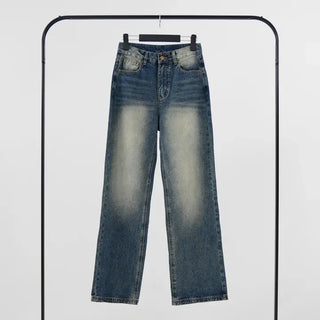 Zelin Vintage Washed Wide Denim Pants