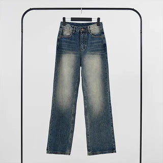 Zelin Vintage Washed Wide Denim Pants