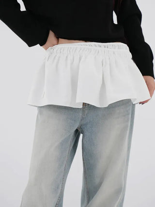 Reiko Shirred Layered Mini Skirt