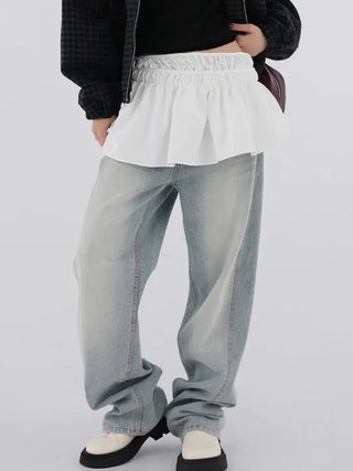 Reiko Shirred Layered Mini Skirt