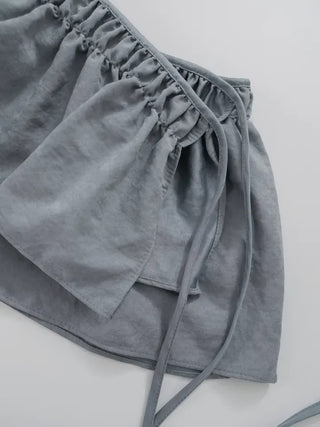 Reiko Shirred Layered Mini Skirt