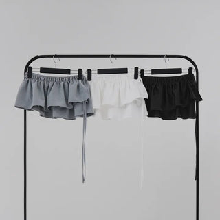 Reiko Shirred Layered Mini Skirt