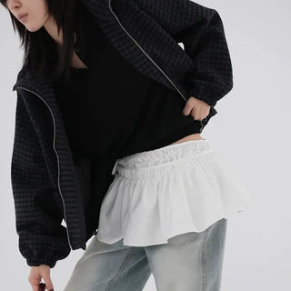 Reiko Shirred Layered Mini Skirt