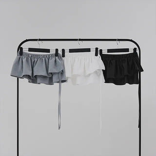 Reiko Shirred Layered Mini Skirt