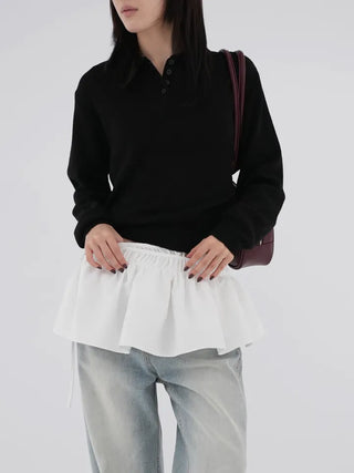Reiko Shirred Layered Mini Skirt