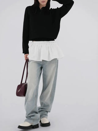 Reiko Shirred Layered Mini Skirt