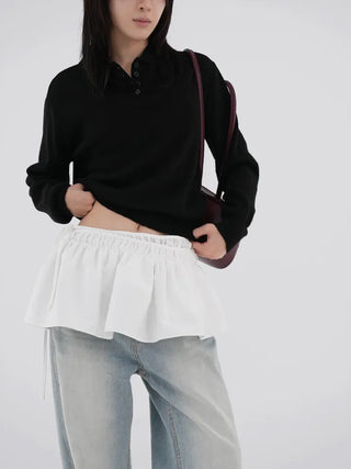 Reiko Shirred Layered Mini Skirt