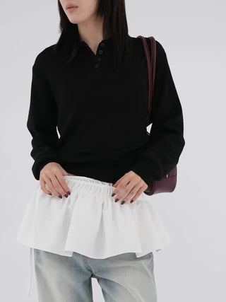 Miyu Basic Collar Button Knit