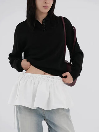 Miyu Basic Collar Button Knit
