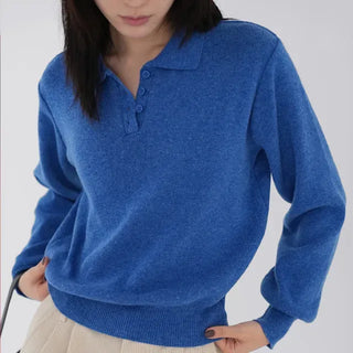 Miyu Basic Collar Button Knit