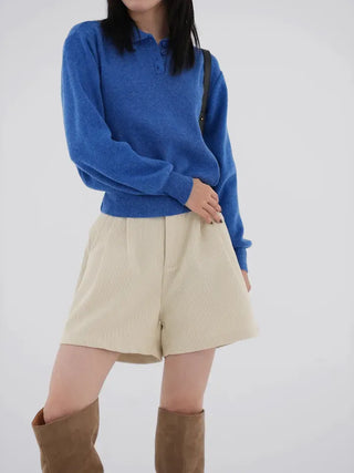 Miyu Basic Collar Button Knit