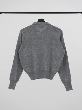Miyu Basic Collar Button Knit
