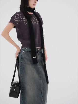 Kira Soft Feather Long Muffler
