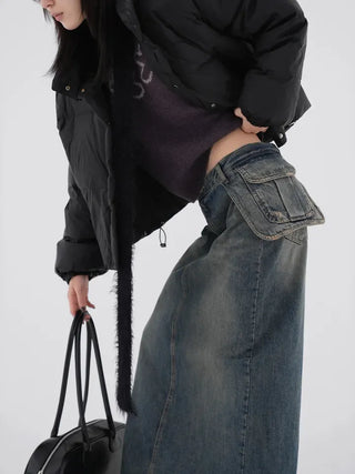 Kira Soft Feather Long Muffler
