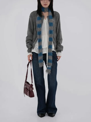Kira Soft Feather Long Muffler