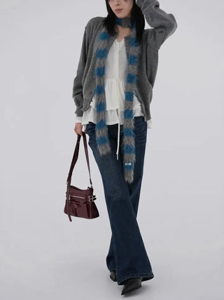 Kira Soft Feather Long Muffler