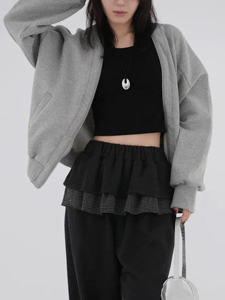 Nearing Crop Fleece-lined Long Sleeve