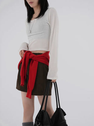 Nearing Crop Fleece-lined Long Sleeve
