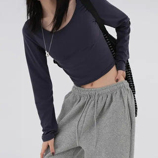 Nearing Crop Fleece-lined Long Sleeve