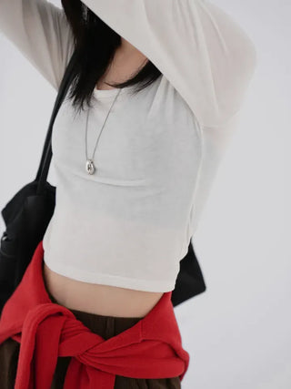 Nearing Crop Fleece-lined Long Sleeve