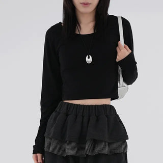 Nearing Crop Fleece-lined Long Sleeve