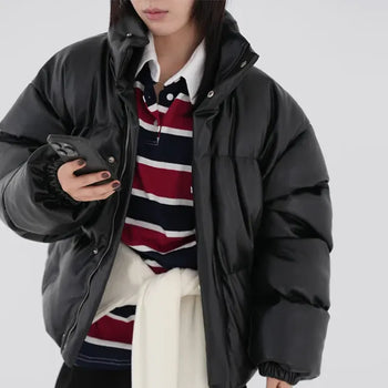 Dacquoise Classic Leather Padded Jacket