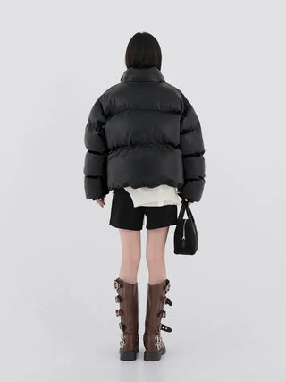 Dacquoise Classic Leather Padded Jacket