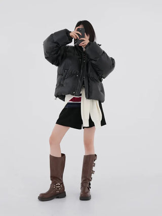 Dacquoise Classic Leather Padded Jacket