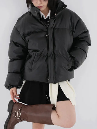 Dacquoise Classic Leather Padded Jacket