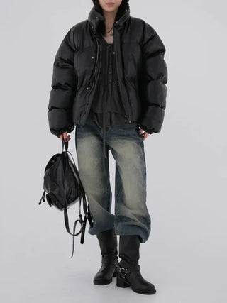 Dacquoise Classic Leather Padded Jacket