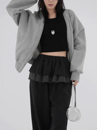 Junie V-neck Fleece-lined Zip-up